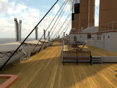 RMS TITANIC SHIP BLENDER AND MAYA 3D MODEL 3D model
