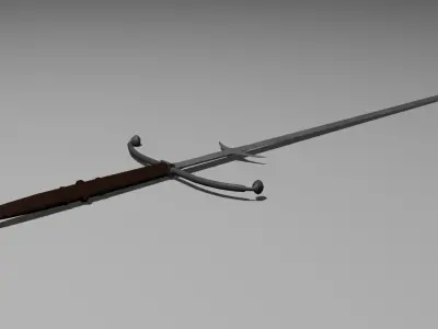 Medieval Sword Zweihander 3D model