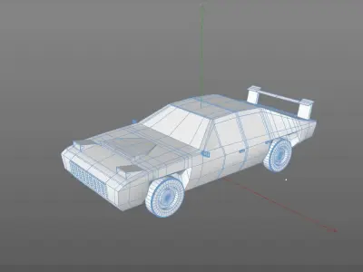Low Poly Stylish Car 3D Model Free low-poly 3D model