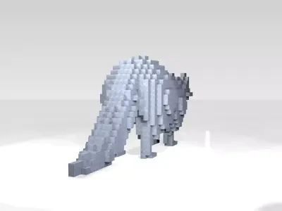 Raccoon Voxel 3D model