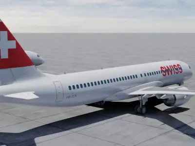 Pack Airbus A220-300 Multi livery Low-poly 3D model