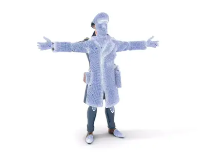 Navy Captain Uniform model pack Low-poly 3D model