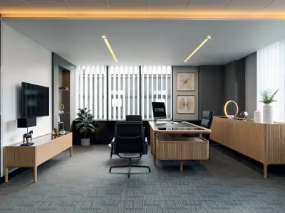 Office polat Low-poly 3D model