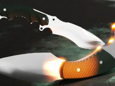 Tactical Blades Pack - Karambit and Combat Knife Free low-poly 3D model