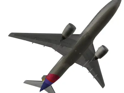 Boeing 777-200ER Asiana Airlines 3D model