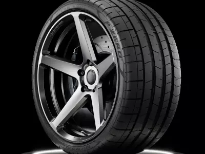 Pirelli PZ4 305 30 R20 Rear 3D model
