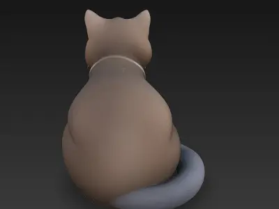 Cat Realistic 3D Model Basic - Low Poly Realistic Low-poly 3D model