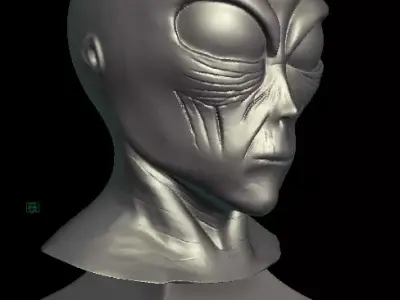 Sightings SHOW alien bust 3D print model