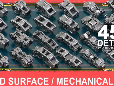 Sci-Fi Hard Surface Mechanical KITBASH 450 DETAILS 3D model
