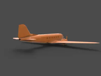 Douglas DC-3 3D print model