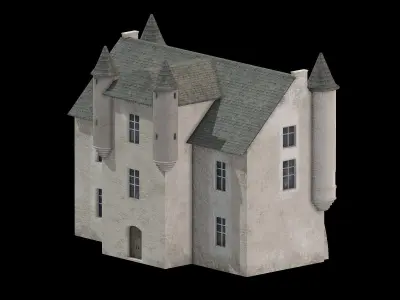 Castle Medieval Middle Ages 07 Low Poly PBR Low-poly 3D model