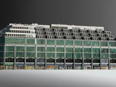 Modern Commercial Building 3D model