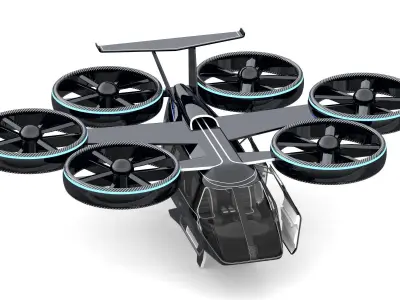 Flying Taxi Bell Nexus 3D model