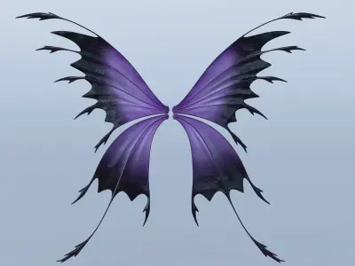 Fairy or Butterfly Wings Set C 3D model
