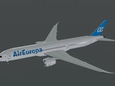 Aer Europa Boeing 787-9 Dreamliner 3d model Low-poly 3D model