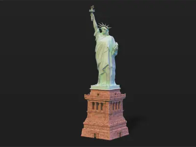 Statue of Liberty PBR Low-poly 3D model