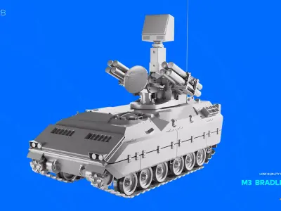 M3 Bradley BFV -  Low Poly Background Filler 3D model