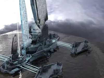 Halo Forerunner Inspired Gateway Larger Kit bash 3D model