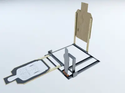 Police Shooting Target Low-poly 3D model