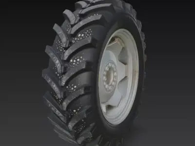 Tractor Tyre 3D Model 3D model