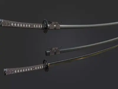 samurai Sword-Katana Low-poly 3D model