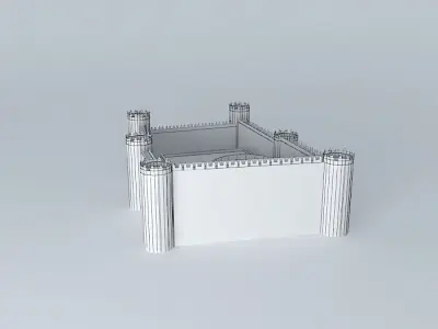 Building that was once the castle 3D model