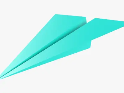 Paper airplane 01 3D model