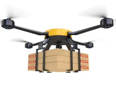 Pizza Delivery Drone 3D model