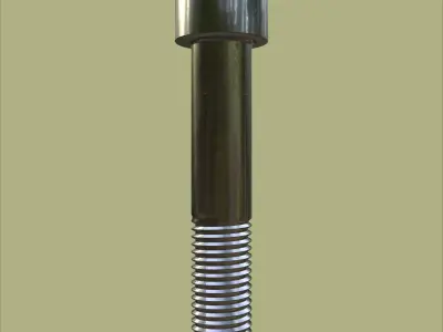 Steel Stained M12 Torx T55 Cap Bolt with PBR 4K 3D model