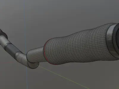 E-Scooter Handlebar with procedural PBR material setup 3D model