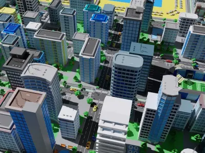 City 2 Metropolis  Low-poly 3D model