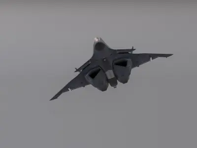 NOS rafale - Fighter Jet Low-poly 3D model