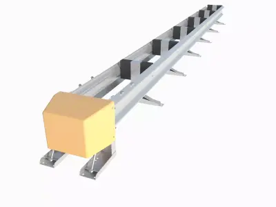 Highway bumper 3d model Low-poly 3D model