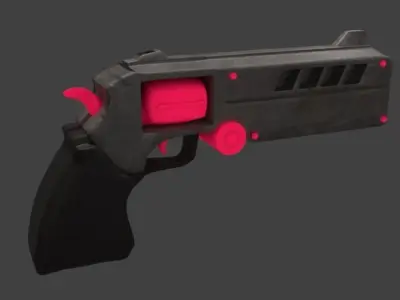 Futuristic Revolver N-1 Prototype Free low-poly 3D model