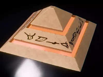 Egyptian Scifi Pyramid Low-poly 3D model