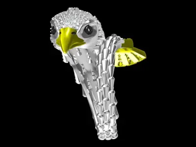 owl Ring Free 3D print model