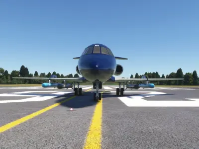 Dassault Falcon 20 Draken Low-poly 3D model