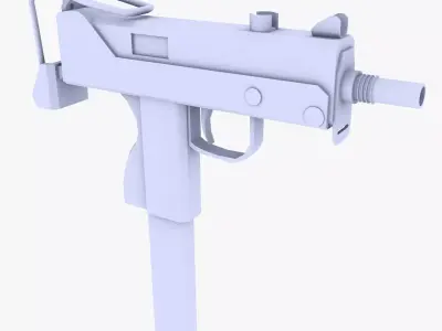 Mac 11 Submachine Gun Low-poly 3D model