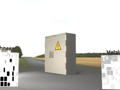 Electrical Distribution Cabinet 175 Low-poly 3D model