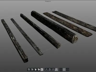 Lumber Kit - Dry Rot Texture Low-poly 3D model