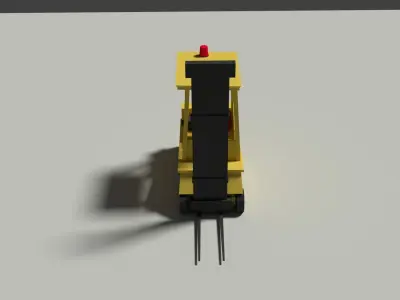 Low Poly Cartoony Forklift Low-poly 3D model