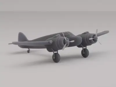 Bristol Beaufighter Night Fighter United Kingdom WWII 1940 3D print model