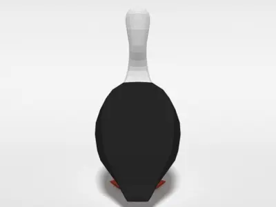 Low Poly Cartoon Pelican Low-poly 3D model