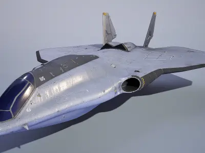 Sci-Fi Spacefighter Dart Low-poly 3D model