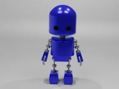 The robot made of Metal 3D model