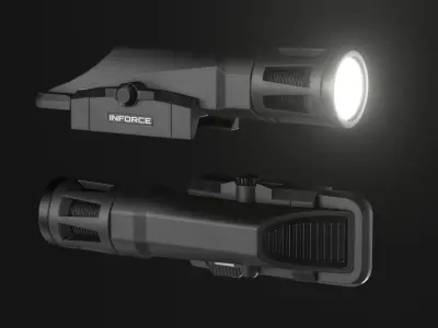 Inforce WMLx - Weapon Mounted Light - Game Asset Low-poly 3D model