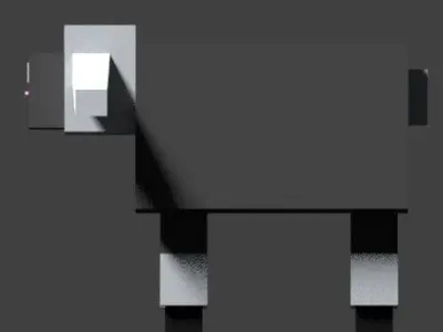 Sheep in minecraft Free 3D model
