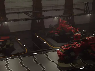 Blood Angel Thunderhawk Hangar 3D model