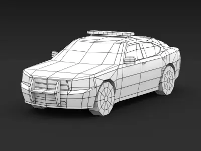 POLICE CAR muscle Free 3D model