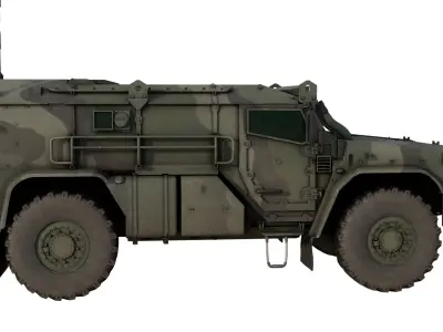 Typhoon VDV K-4836 Russian Armored Transport Full Interior Low-poly 3D model